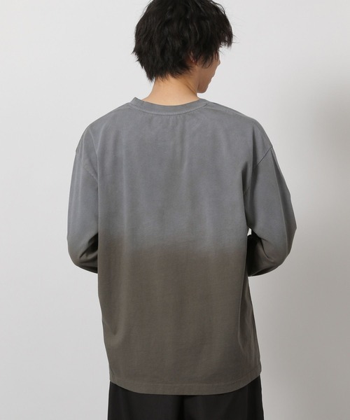 LAKOLE（ラコレ）の「グラデ加工ロンT / 638223（Tシャツ/カットソー・メンズ・ボルドー/カーキ・LARGE/MEDIUM）」の7枚目の写真