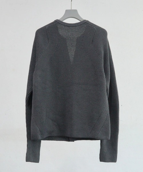 NVRFRGT（ネヴァーフォーゲット）の「【NVRFRGT】RIBBED CARDIGAN（カーディガン/ボレロ・メンズ・ダークグレー/ブラック・3/2）」の4枚目の写真