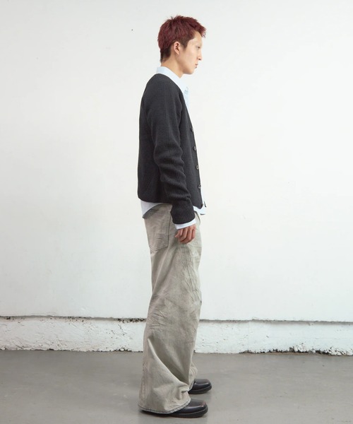 NVRFRGT（ネヴァーフォーゲット）の「【NVRFRGT】RIBBED CARDIGAN（カーディガン/ボレロ・メンズ・ダークグレー/ブラック・3/2）」の9枚目の写真