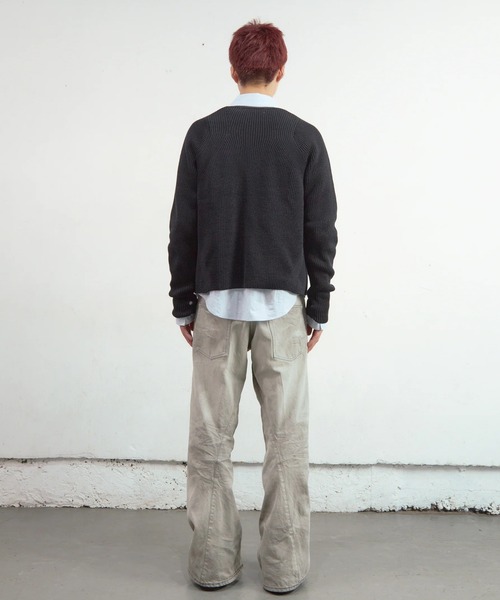 NVRFRGT（ネヴァーフォーゲット）の「【NVRFRGT】RIBBED CARDIGAN（カーディガン/ボレロ・メンズ・ダークグレー/ブラック・3/2）」の10枚目の写真