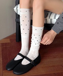SHEENA（シーナ）の「ドット柄シアーソックス（ソックス/靴下）」
