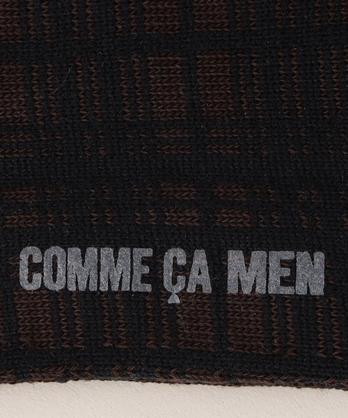 COMME CA MEN（コムサメン）の「チェック柄 クルーソックス（ソックス/靴下・メンズ・チャコールグレー/ブラウン・27.0cm）」の7枚目の写真