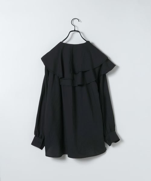 JEANASIS（ジーナシス）の「アシメフリルスキッパーチュニック/660216（チュニック・レディース・ホワイト/チャコールグレー/ブラック・FREE）」の11枚目の写真