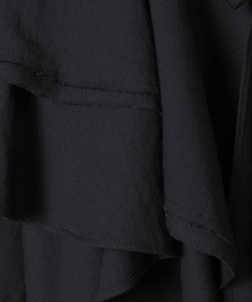 JEANASIS（ジーナシス）の「アシメフリルスキッパーチュニック/660216（チュニック・レディース・ホワイト/チャコールグレー/ブラック・FREE）」の5枚目の写真