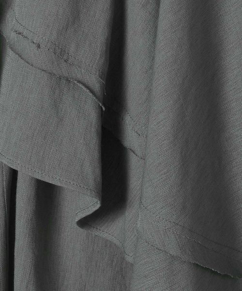 JEANASIS（ジーナシス）の「アシメフリルスキッパーチュニック/660216（チュニック・レディース・ホワイト/チャコールグレー/ブラック・FREE）」の4枚目の写真