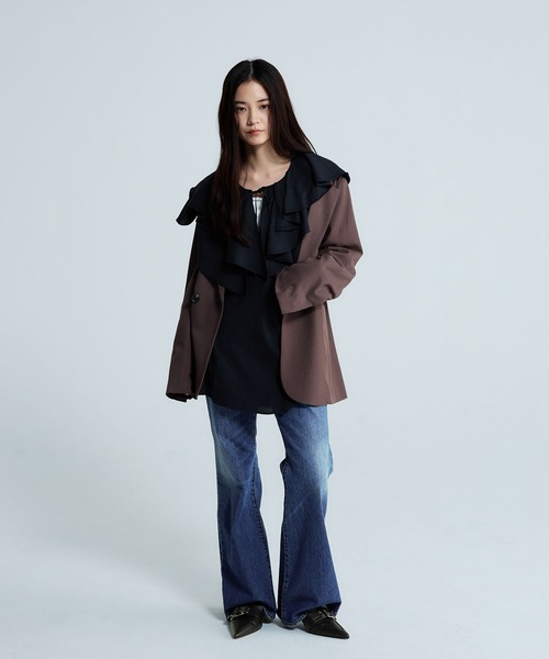 JEANASIS(ジーナシス)の「アシメフリルスキッパーチュニック/660216(チュニック・レディース・ホワイト/チャコールグレー/ブラック・FREE)」の15枚目の写真