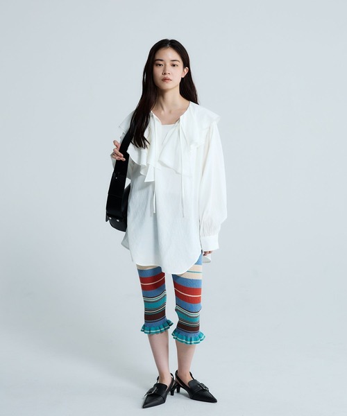 JEANASIS(ジーナシス)の「アシメフリルスキッパーチュニック/660216(チュニック・レディース・ホワイト/チャコールグレー/ブラック・FREE)」の18枚目の写真