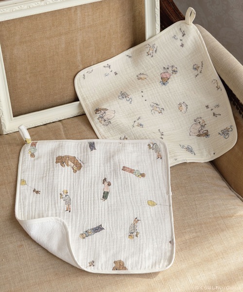 panpantutu（パンパンチュチュ）の「【くらはしれい】ガーゼおくるみ4点セット（おくるみ・キッズ・クリーム/ホワイト×ブラウン・FREE）」の3枚目の写真