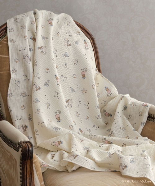 panpantutu（パンパンチュチュ）の「【くらはしれい】ガーゼおくるみ4点セット（おくるみ・キッズ・クリーム/ホワイト×ブラウン・FREE）」の17枚目の写真