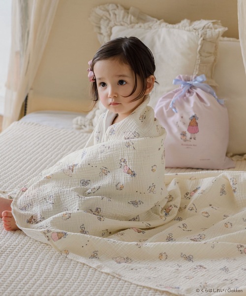 panpantutu（パンパンチュチュ）の「【くらはしれい】ガーゼおくるみ4点セット（おくるみ・キッズ・クリーム/ホワイト×ブラウン・FREE）」の9枚目の写真