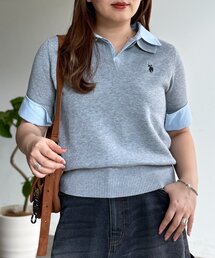 U.S. POLO ASSN. | 【U.S. POLO ASSN.】フェイクレイヤード半袖ポロ(ポロシャツ)