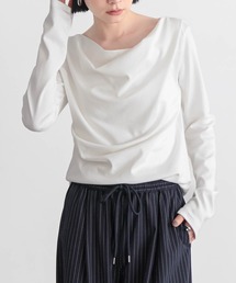 for/c（フォーシー）の「ドレープトップス【サスティナブル】（Tシャツ/カットソー）」