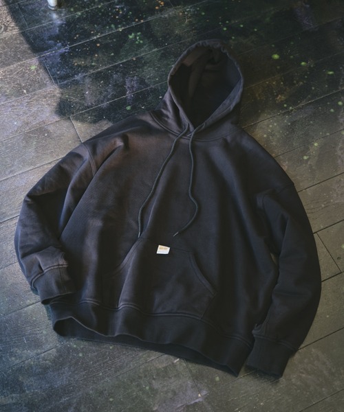 Russell Athletic(ラッセルアスレティック)の「RUSSELL ATHLETIC × BerBerJin / ラッセルアスレティック × ベルベルジン Nu Blend Sweat × Athletic jersey Double Face Hoodie プルオーバーパーカー シンプル 2026年春夏(パーカー・メンズ・ブラック/グレー/ネイビー・S/M/L/XL)」の2枚目の写真
