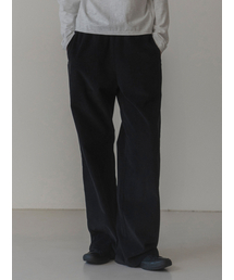 Corduroy banding pants (black)