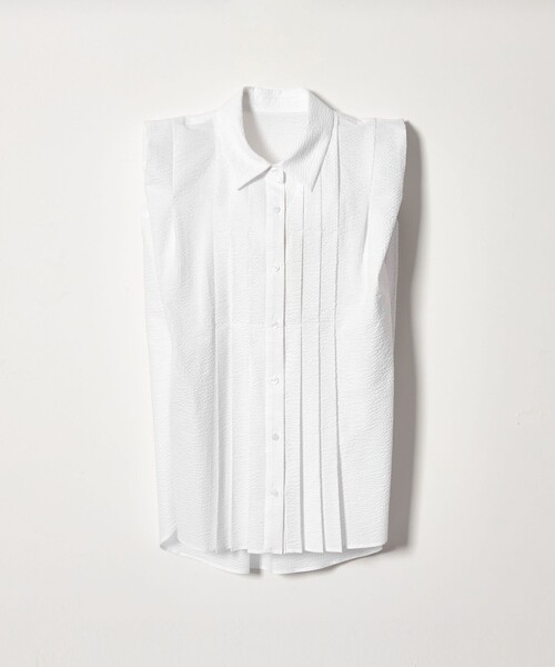 EMMEL REFINES（エメルリファインズ）の「＜EMMEL REFINES＞EM ワンダーウェーブ フロントタック ブラウス（シャツ/ブラウス・レディース・イエロー/ライトブルー/ホワイト・FREE）」の2枚目の写真