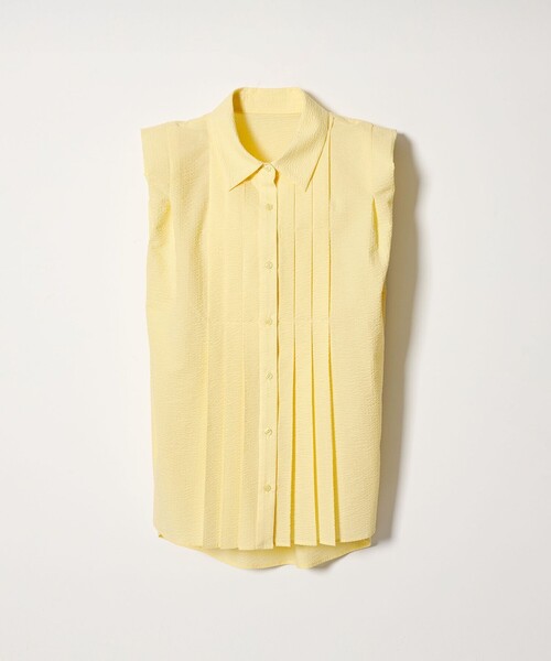 EMMEL REFINES（エメルリファインズ）の「＜EMMEL REFINES＞EM ワンダーウェーブ フロントタック ブラウス（シャツ/ブラウス・レディース・イエロー/ライトブルー/ホワイト・FREE）」の3枚目の写真