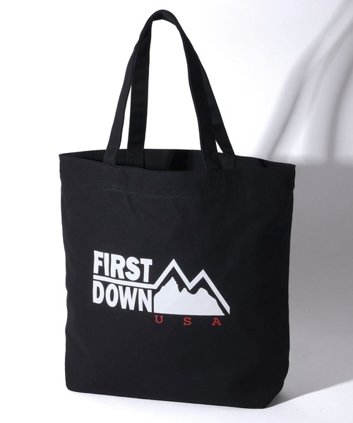 FIRST DOWN(ファーストダウン)の「【FIRST DOWN/ファーストダウン】CANVAS LOGO TOTE/キャンバスロゴトート(トートバッグ・メンズ・ブラック/アイボリー・FREE)」の9枚目の写真