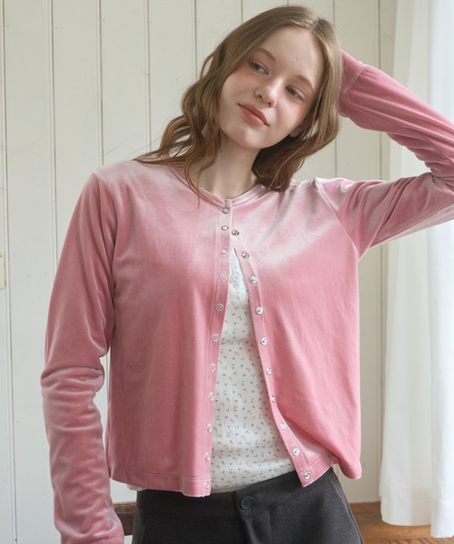 Birthday room(バースデイルーム)の「小花柄ヘンリーカットソー/Small floral print henley top(Tシャツ/カットソー・レディース・Cream/ホワイト・FREE)」の8枚目の写真
