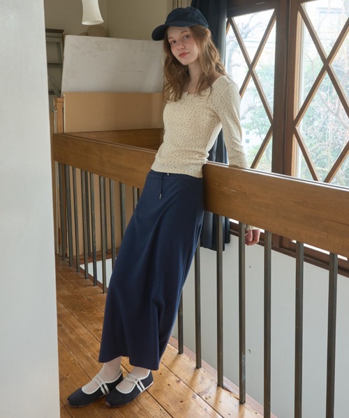 Birthday room(バースデイルーム)の「小花柄ヘンリーカットソー/Small floral print henley top(Tシャツ/カットソー・レディース・Cream/ホワイト・FREE)」の15枚目の写真