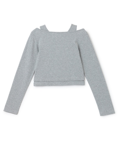 LOVETOXIC(ラブトキシック)の「レースアップテレコ長袖シャツ(Tシャツ/カットソー・キッズ・ブラック/レッド/トップグレー/オフホワイト・130cm/S:140cm/L:160cm/M:150cm)」の10枚目の写真