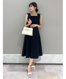 【多機能素材】ラッシュガードショルダーリボンワンピース