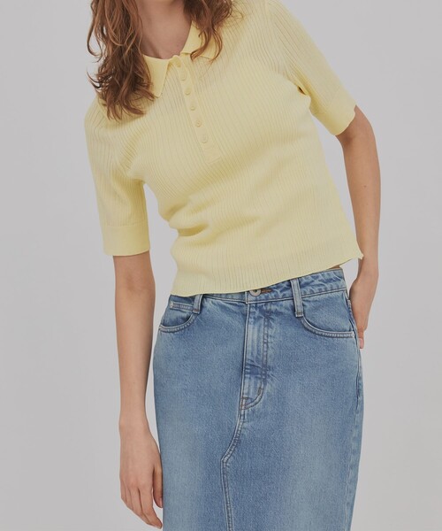 PUBLIC TOKYO(パブリックトウキョウ)の「【2026年春新作】PUBLIC DENIM SKIRT(デニムスカート・レディース・ブルー/ライトグレー・1/2)」の8枚目の写真