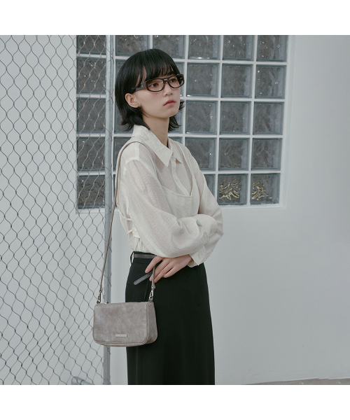 LAP(ラップ)の「CLASSIC WALLET CROSS BAG AS7AB242(メッセンジャーバッグ・レディース・チャコールグレー/ブラック/Beige・FREE)」の8枚目の写真