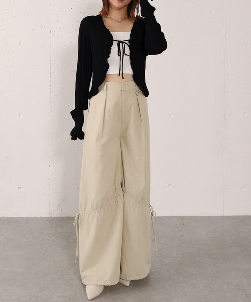 archives(アルシーヴ)の「【高機能】ランダムリブフリルニットカーディガン(カーディガン/ボレロ・レディース・オフホワイト/グレー/ブラック/ピンク・MEDIUM)」の19枚目の写真