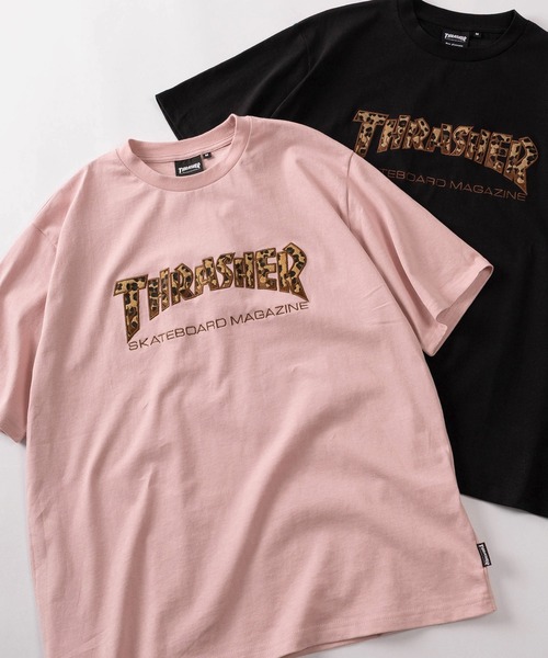 THRASHER(スラッシャー)の「【70】【THRASHER/スラッシャー】カモフラ/レオパード ブランドロゴ アップリケ刺繍 クルーネックTシャツ/ショート丈有り(Tシャツ/カットソー・メンズ・ピンク/ブラック/ブラック系その他/アッシュグレー・M/FREE/XL/L)」の17枚目の写真