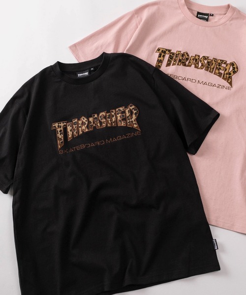 THRASHER(スラッシャー)の「【70】【THRASHER/スラッシャー】カモフラ/レオパード ブランドロゴ アップリケ刺繍 クルーネックTシャツ/ショート丈有り(Tシャツ/カットソー・メンズ・ピンク/ブラック/ブラック系その他/アッシュグレー・M/FREE/XL/L)」の14枚目の写真