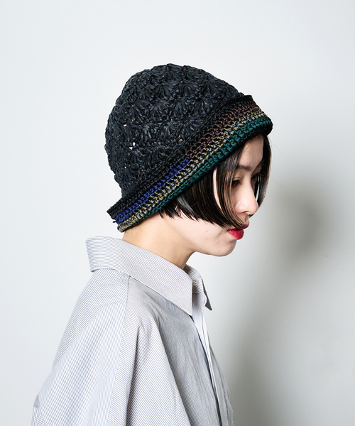 KIJIMA TAKAYUKI（キジマ　タカユキ）の「KIJIMA TAKAYUKI HAND KNIT BEANIE WKNY261210：ニットキャップ（ニットキャップ/ビーニー・レディース・ブラック・FREE）」の4枚目の写真
