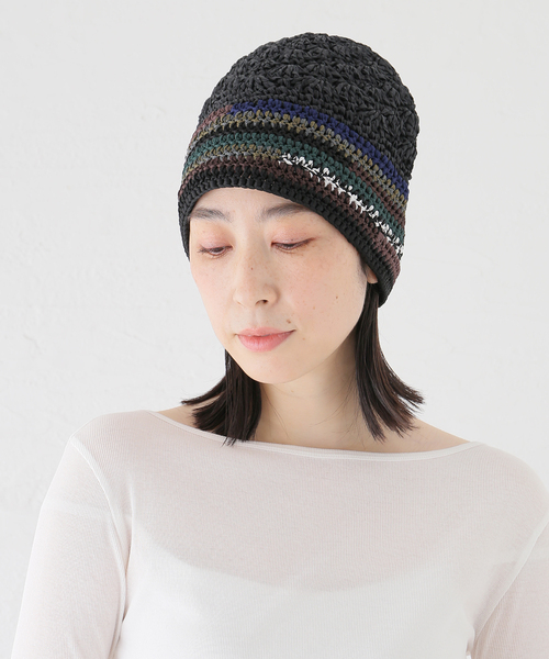 KIJIMA TAKAYUKI（キジマ　タカユキ）の「KIJIMA TAKAYUKI HAND KNIT BEANIE WKNY261210：ニットキャップ（ニットキャップ/ビーニー・レディース・ブラック・FREE）」の12枚目の写真