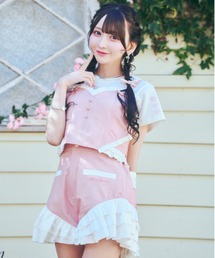 ReAmour（リアムール）の「フリルロゴパンツ（その他パンツ）」