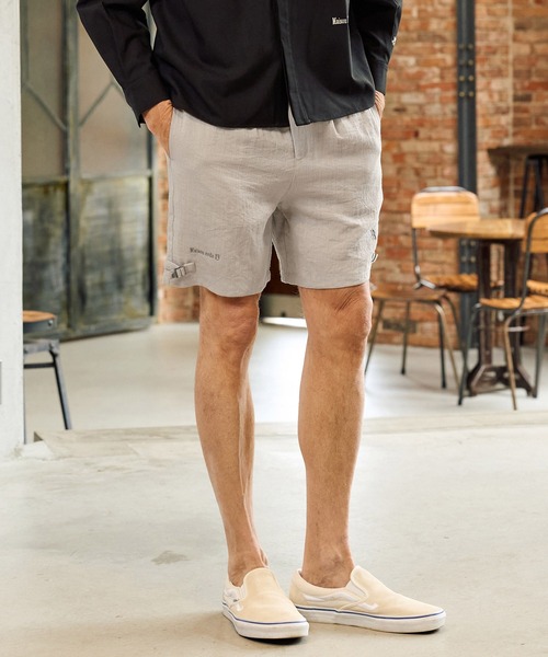 mp14769-linen like belted shorts リネン風ショートパンツ(M26S-13