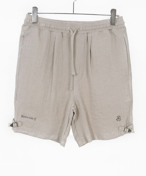 Maison code 13(メゾンコードサーティーン)の「mp14769-linen like belted shorts リネン風ショートパンツ(M26S-13)(その他パンツ・メンズ・ネイビー/グレイッシュベージュ・S/M/L)」の13枚目の写真