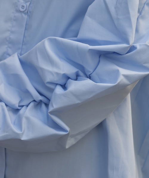 axes femme（アクシーズファム）の「袖ボリュームシャツ（シャツ/ブラウス・レディース・ブルー/ホワイト・FREE）」の7枚目の写真