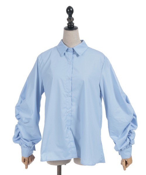 axes femme（アクシーズファム）の「袖ボリュームシャツ（シャツ/ブラウス・レディース・ブルー/ホワイト・FREE）」の19枚目の写真