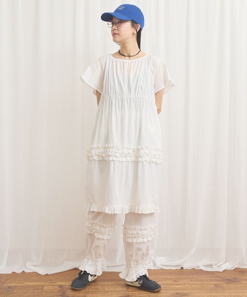 fig Ｌondon（フィグロンドン）の「deco drawers（その他パンツ・レディース・ホワイト/チェック・FREE）」の22枚目の写真