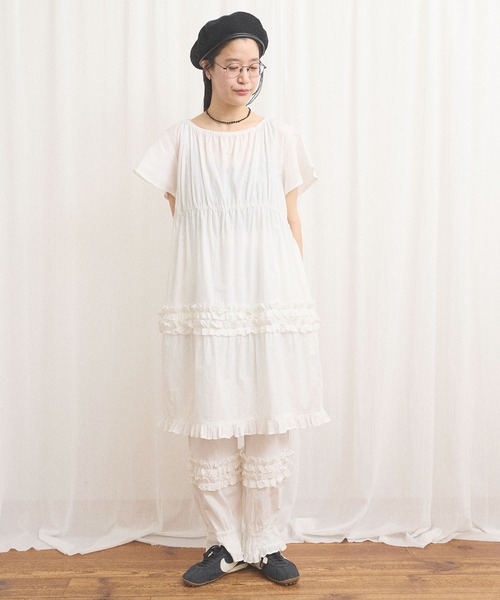 fig Ｌondon（フィグロンドン）の「deco drawers（その他パンツ・レディース・ホワイト/チェック・FREE）」の14枚目の写真