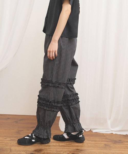 fig Ｌondon（フィグロンドン）の「deco drawers（その他パンツ・レディース・ホワイト/チェック・FREE）」の16枚目の写真