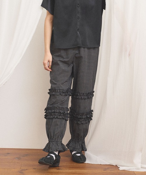 fig Ｌondon（フィグロンドン）の「deco drawers（その他パンツ・レディース・ホワイト/チェック・FREE）」の15枚目の写真