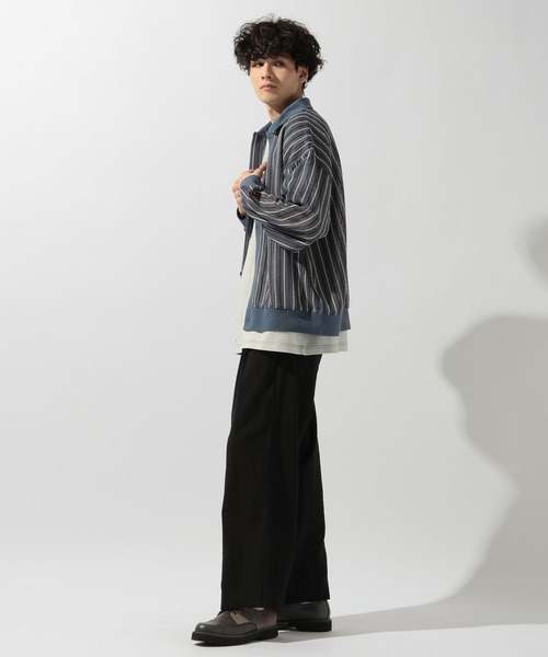 niko and...（ニコアンド）の「透かし柄ポロカーディガン（カーディガン/ボレロ・メンズ・ブルー/アイボリー/ブラック・MEDIUM/LARGE）」の17枚目の写真