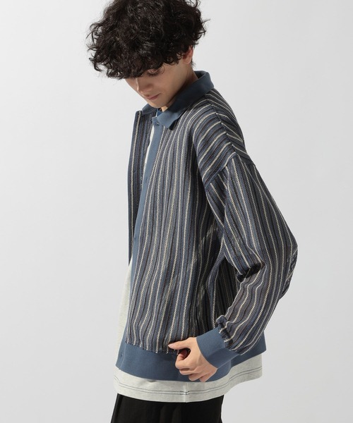 niko and...（ニコアンド）の「透かし柄ポロカーディガン（カーディガン/ボレロ・メンズ・ブルー/アイボリー/ブラック・MEDIUM/LARGE）」の19枚目の写真