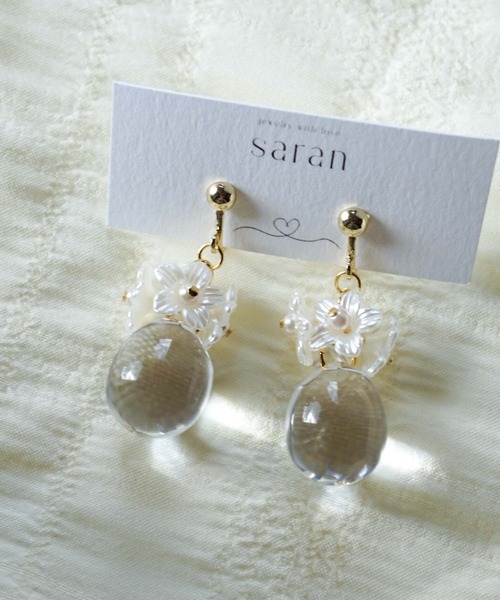 CERCA(チェルカ)の「saran jewelry/フラワードロップ イヤリング/アレルギー対応(イヤリング・レディース・A・FREE)」の5枚目の写真