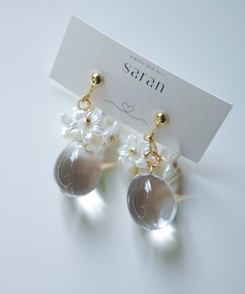 CERCA(チェルカ)の「saran jewelry/フラワードロップ イヤリング/アレルギー対応(イヤリング・レディース・A・FREE)」の7枚目の写真