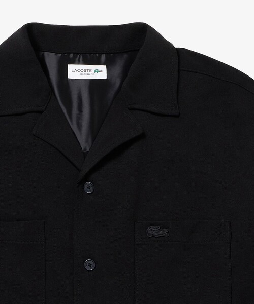 LACOSTE（ラコステ）の「鹿の子地オープンカラーシャツジャケット（シャツ/ブラウス・メンズ・オフホワイト/ダークアッシュ/ブラック・38/39/40/41）」の9枚目の写真