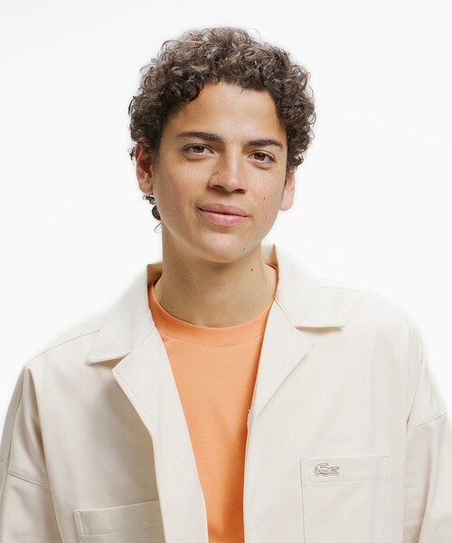 LACOSTE（ラコステ）の「鹿の子地オープンカラーシャツジャケット（シャツ/ブラウス・メンズ・オフホワイト/ダークアッシュ/ブラック・38/39/40/41）」の14枚目の写真