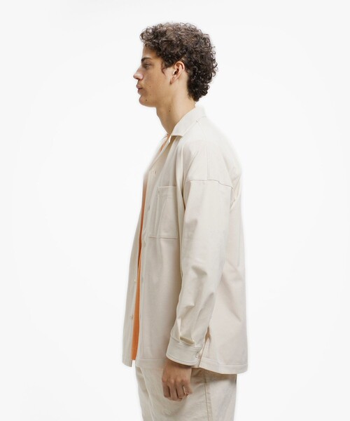 LACOSTE（ラコステ）の「鹿の子地オープンカラーシャツジャケット（シャツ/ブラウス・メンズ・オフホワイト/ダークアッシュ/ブラック・38/39/40/41）」の16枚目の写真