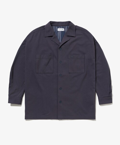 LACOSTE（ラコステ）の「鹿の子地オープンカラーシャツジャケット（シャツ/ブラウス・メンズ・オフホワイト/ダークアッシュ/ブラック・38/39/40/41）」の22枚目の写真