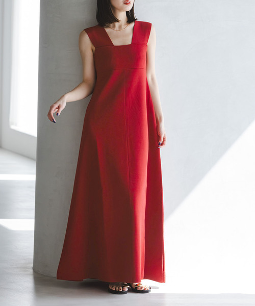 Noble(ノーブル)の「《追加》ミラノリブフィットフレアニットワンピース(ワンピース・レディース・ブラウン/レッド・FREE)」の21枚目の写真